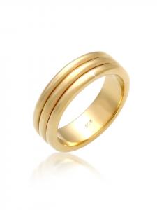 Elli Кольцо из серебра 925 пробы с золотым покрытием