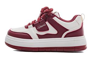 HUANQIU Прочные дышащие низкие кроссовки для скейтбординга, женские, бордовые