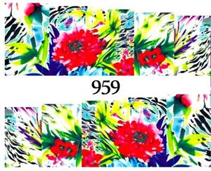 Водные наклейки для ногтей - №959, Raisin