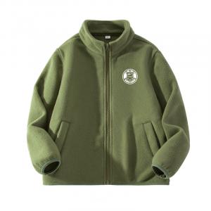 Детская флисовая куртка Stand Collar Moderate WARRIOR, army зеленый/h shield k