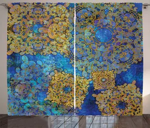 Штора ABAKUHAUS в марокканском деревенском стиле с персидским мотивом в стиле бохо, присборенная тесьма для спальни с петлями и крючками, 280 x 225 см, цвет бледно-кофейный Abakuhaus