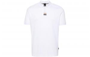 Футболка поло с коротким рукавом Parlay HUGO BOSS, белая