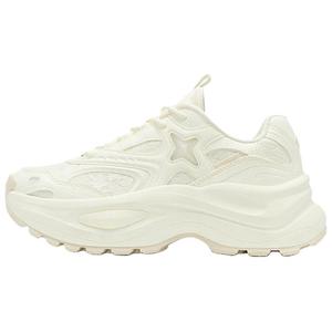 QIAODAN Женские кроссовки Dry Low Top Chunky цвета слоновой кости Original Paste White
