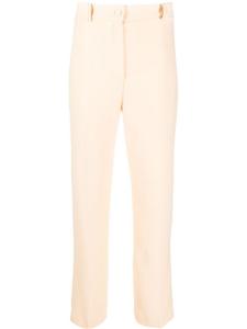 Hebe Studio брюки строгого кроя с завышенной талией, нейтральный цвет