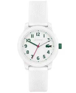Детские часы l.12.12 с белым силиконовым ремешком, 32 мм Lacoste, white