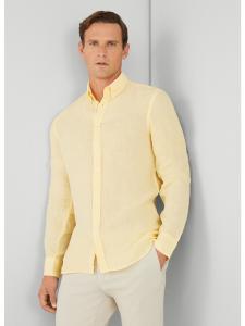 Hackett London Льняная рубашка - стандартный крой - желтого цвета
