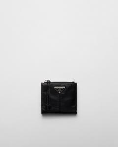 Маленький кожаный кошелек Prada, черный