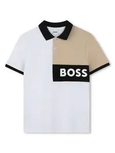 Комплект из топа и шортов в стиле колор-блок BOSS Kidswear, черный