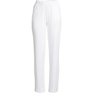 Женские спортивные трикотажные брюки с высокой посадкой и эластичной резинкой на талии Lands' End, белый
