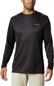 Columbia мужская футболка с длинным рукавом Terminal Tackle PFG State Triangle, Black/Al Flag