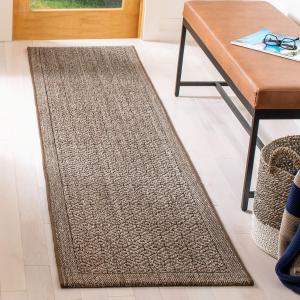 Ковер-дорожка SAFAVIEH, 69 x 366 см, Palm Beach Collection - , Silver, дизайн Sisal, без линьки и простой в уходе, идеален для помещений с высокой проходимостью в гостиной, спальне (PAB355D)