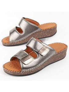 Purapiel Сандалии Leida2 серебристого цвета