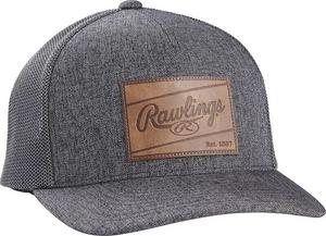 Кепка Snapback с кожаной нашивкой Rawlings, серый