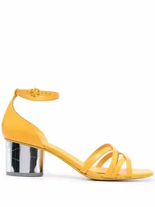 Босоножки на каблуке Ferragamo, желтый