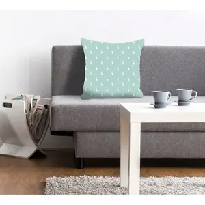 Декоративная подушка Michelle с зайцем Queence, Pastellmint + bedruckt