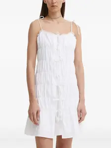 Платье с отделкой кружевом и завязками Résumé, белый