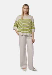 Джемпер GESTREIFTES IM RELAXED FIT comma, светло-зеленый