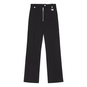 Брюки прямого кроя GANNI, черный