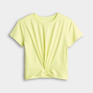 Футболка с узлом спереди для девочек 7-16 лет Tek Gear, Lemon