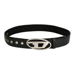 Кожаный ремень мужской черный ширина 4 см DIESEL