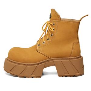 SMFK Короткие женские ботинки Martin, рыже-желтые