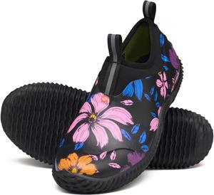 Водонепроницаемые садовые ботинки HISEA для женщин, неопреновые слипоны из резины, короткие ботильоны для дождя, Camo