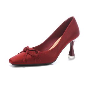 Туфли на тонком каблуке, высокие, 7 см, женские Beijiani, Red