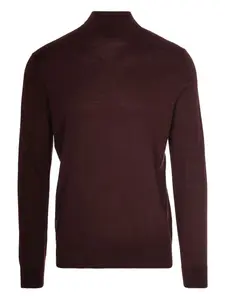 Свитер с воротником-стойкой Ballantyne, коричневый