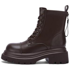 Женские ботинки DAPHNE Мартин на шнуровке с задней молнией, коричневый