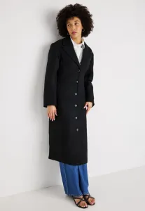 Классическое длинное пальто необычной формы Gina Tricot, Black