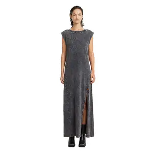 Платье G-Star Overdyed Maxi sleeveless long, серый