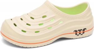 Сабо Armadillo для сада, для женщин и мужчин, нескользящая рабочая обувь, обувь для работников общественного питания, обувь для поваров, водонепроницаемая, маслостойкая, с поддержкой свода стопы, широкая ширина, легкие, унисекс Baimiu, бежевый