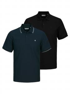 JACK & JONES Поло 'Austin' в черном дениме