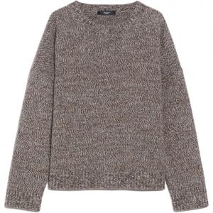Свитер Moxa с круглым вырезом, свободного кроя Weekend Maxmara, коричневый