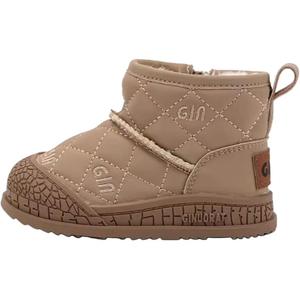 Нескользящие теплые высокие детские ботинки для детей от 3 до 7 лет QINUOSHU, коричневый