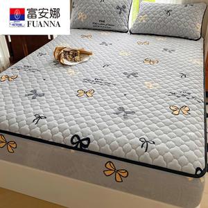 Fuanna Простыня на резинке из молочного вельвета 90х200х230 см, пододеяльник, утепленная, с бантом