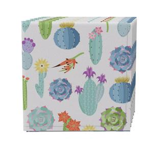 Набор салфеток из 4 шт., 100% хлопок, 20х20 дюймов, Цветочный сад кактусов