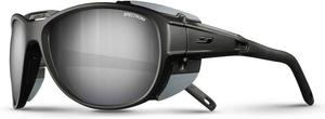 Очки Julbo Explorer 2.0 Glacier для мужчин и женщин со съемными боковыми щитками для походов, снега/бликов - 100% защита от УФ-излучения, Black Matte / Grey Frame - Brown W/ Silver Mirror Lens (Spectron 4)