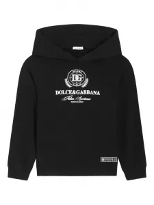 Худи с логотипом Dolce & Gabbana Kids, черный