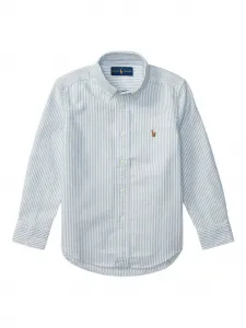 Полосатая рубашка на пуговицах Polo Ralph Lauren Kids, синий