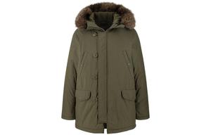 Парка Пальто Мужское Зеленый Uniqlo, зеленый