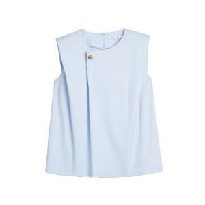 ELLE Футболка Women's Light Blue Crew Neck тонкая прямая посадка