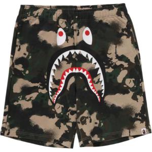 Шорты Bape Map Camo Regular Fit Shark Sweat Shorts A BATHING APE, зеленый