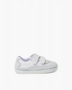 Мягкие детские парусиновые кроссовки на минимальном каблуке в цветах Pisamonas, белый