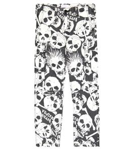 Брюки-карго из принтованного хлопка ERL Kids, черный