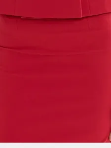 Юбка-карандаш миди с завышенной талией NISSA, красный