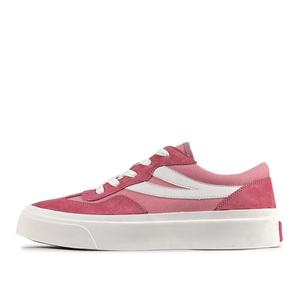 Кеды, скейтборд обувь женская низкая розовый/белый Zuibang