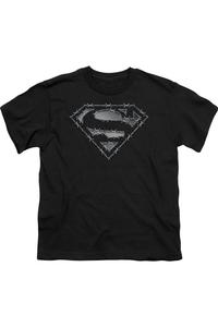 Футболка с коротким рукавом для подростков "Superman" с колючей проволокой Gildan, черный