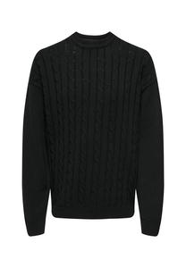 Пуловер Ламард вязаный свитер r-neck Only & Sons, черный