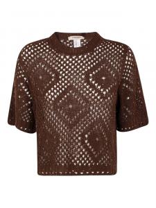 Топ ажурной вязки с короткими рукавами TWINSET